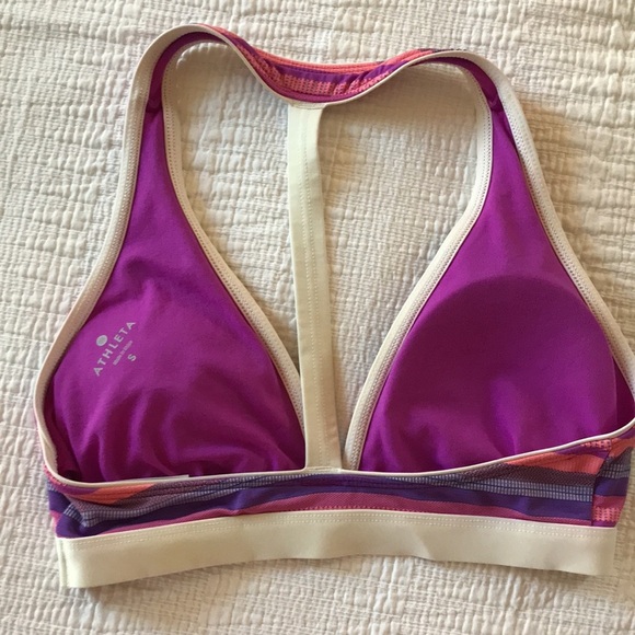 Athleta stripped bikini top sz S - Picture 4 of 6